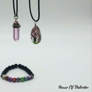 Healing chakra stone, tree of life, and bracelet set